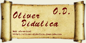 Oliver Didulica vizit kartica